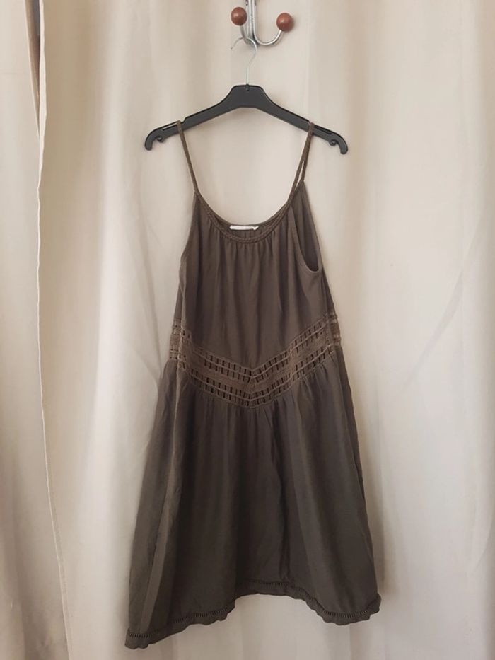 Robe vert bouteille Mango taille 40 - photo numéro 1