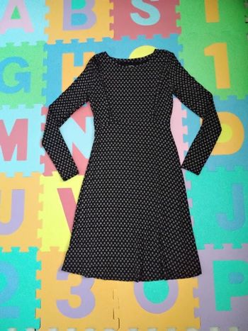Robe de grossesse et d'allaitement noire losanges rouges