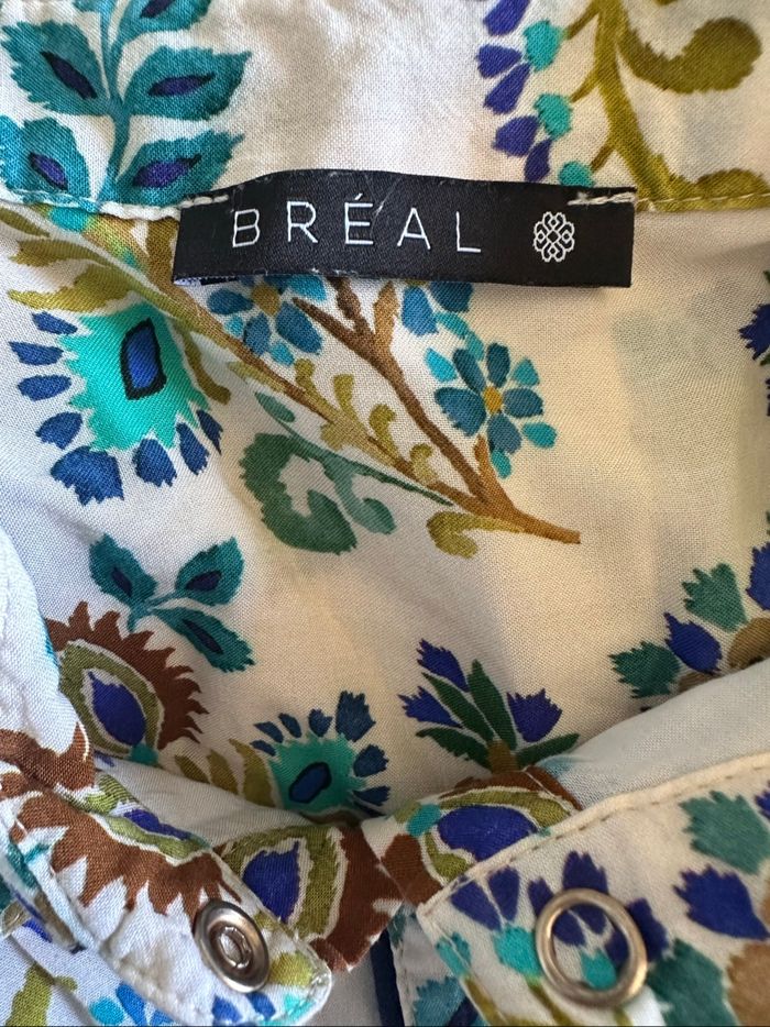 Chemise fleurie Bréal - Taille 38- Parfait état - photo numéro 3