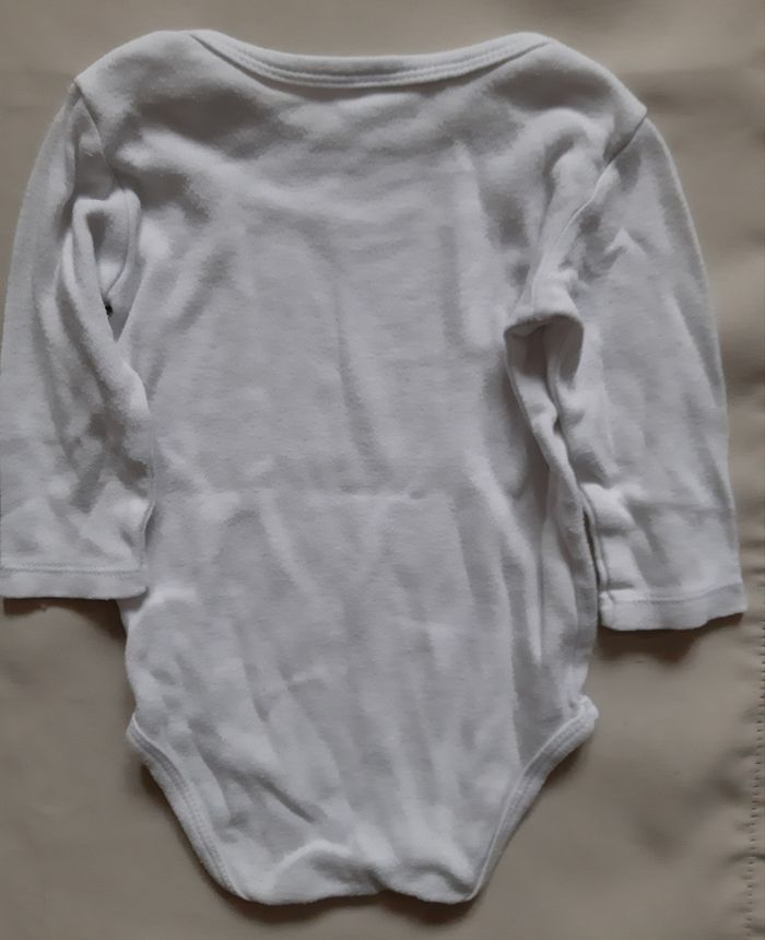 lot de 2 bodies manches longues gris et blanc - 12 mois - photo numéro 10