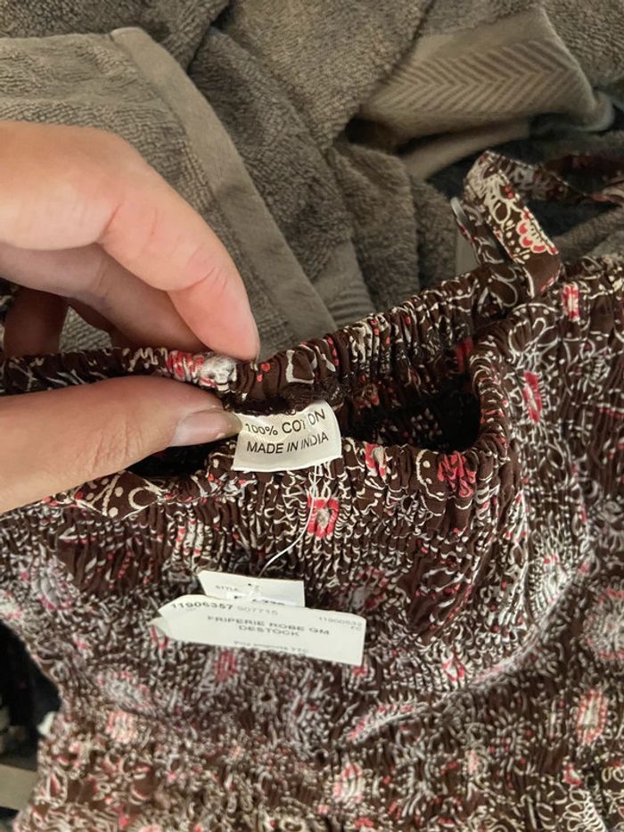Robe marron à motif - photo numéro 5