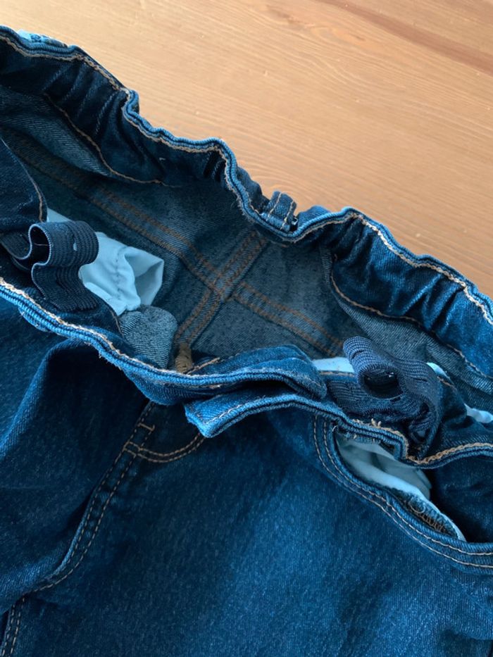 Jeans bleu C&A 15 ans comme neuf Ceinture élastique réglable - photo numéro 4