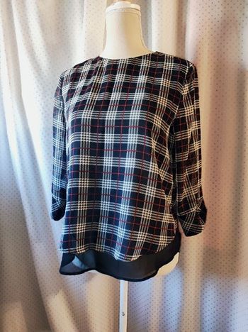 Blouse Mango à carreaux, taille S, TBE!