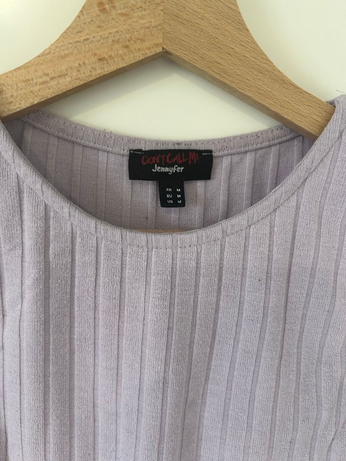 Top sans manches côtelé mauve – Jennyfer – Taille M