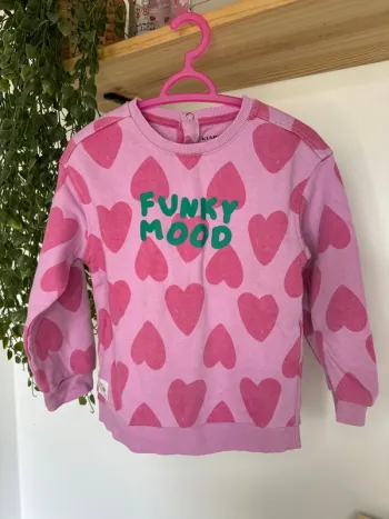 Sweat 36mois cœur rose