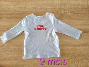 T-shirt ma chérie 9 mois
