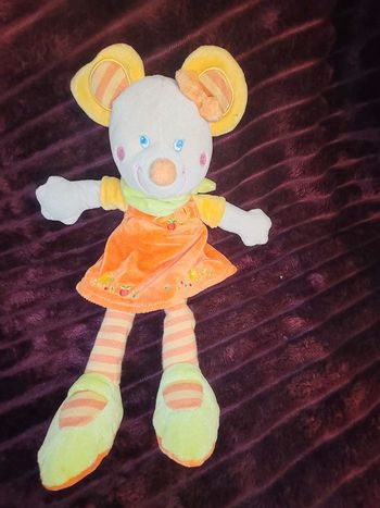 Souris mots d enfants robe orange