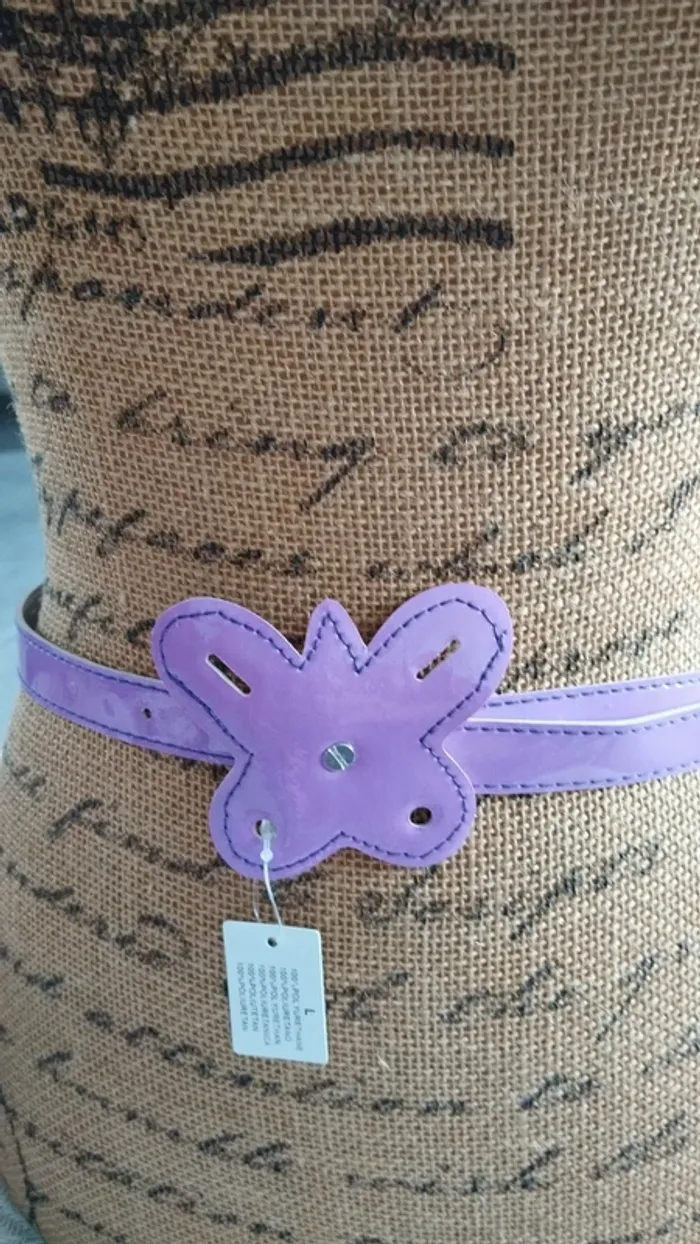 Ceinture violette fille brillante 65 cm - photo numéro 3