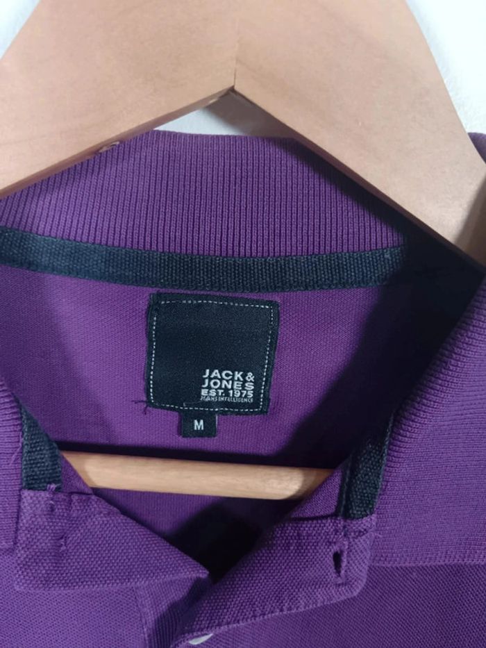 C8 polo violet Jack & Jones M - photo numéro 3