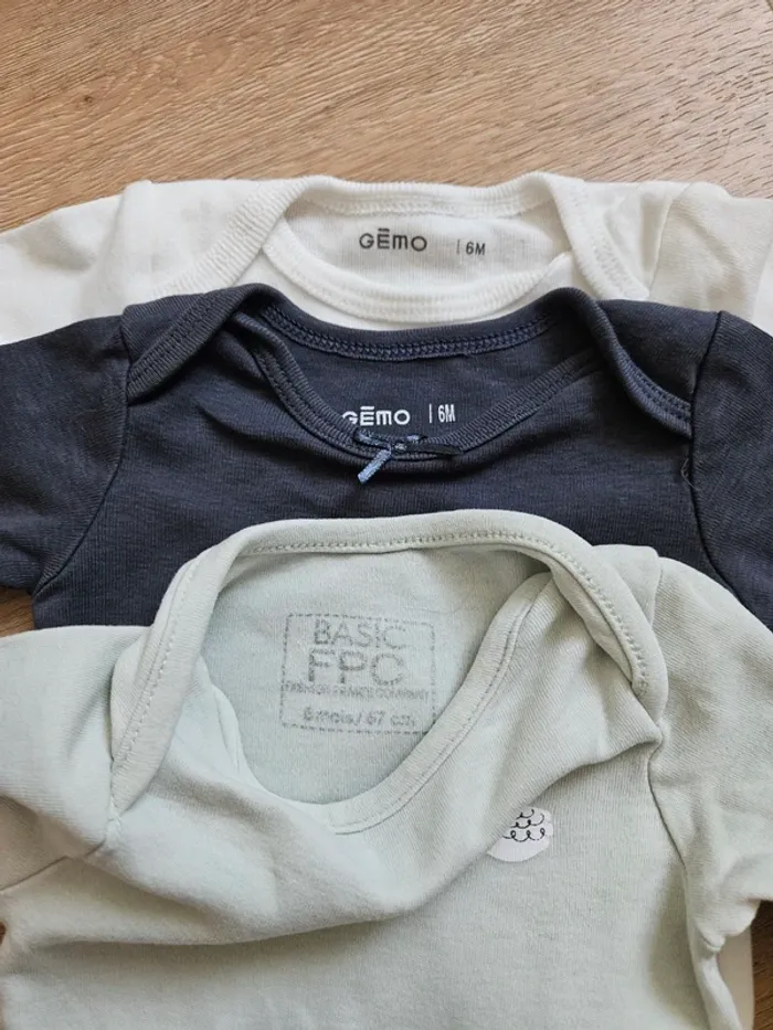 Lot de 3 bodie bébé fille - photo numéro 2