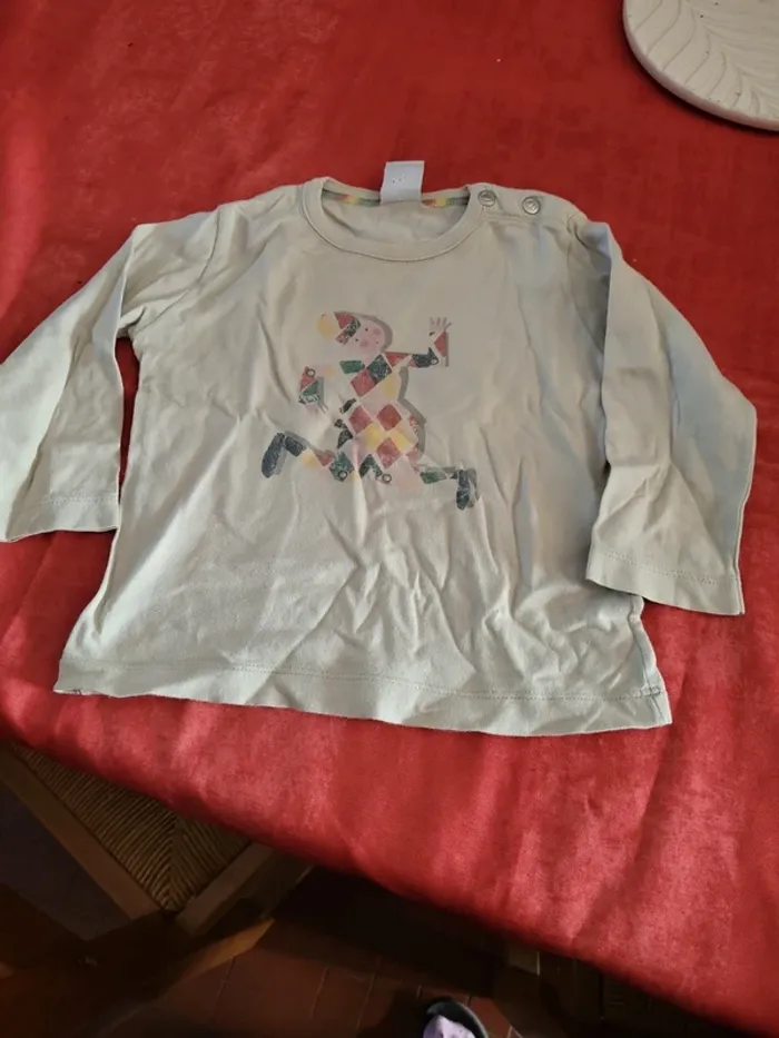 T shirt petit bateau motif arlequin
