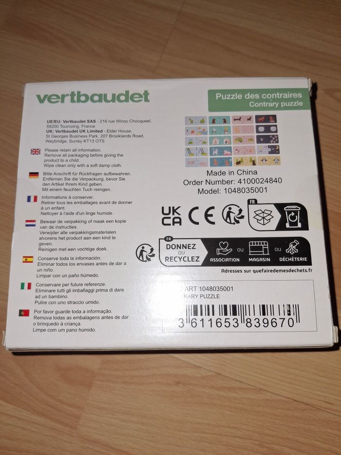 Jeu puzzle des contraires - photo numéro 2