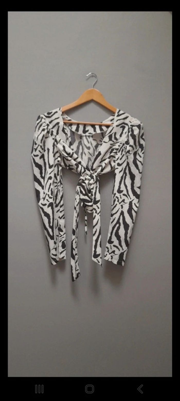 Top blouse imprimé a Noué - photo numéro 7