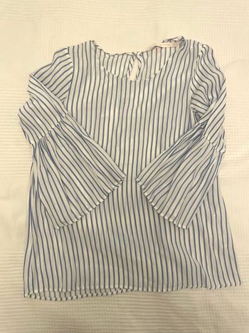 Haut blouse à rayure bleu et blanc Zara