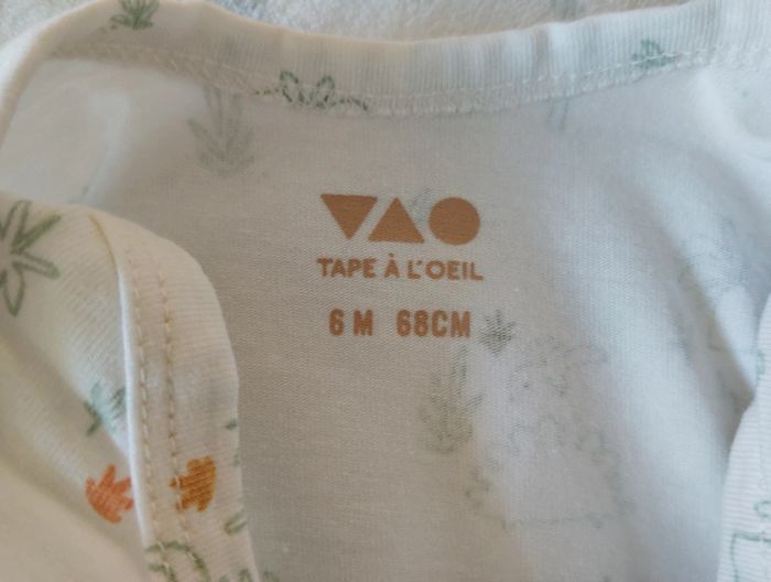 Lot de 5 bodies fin ML - Theme Dino - TAO - photo numéro 7