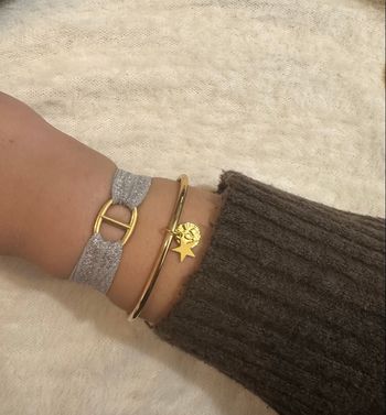 Jonc petite étoile dorée 