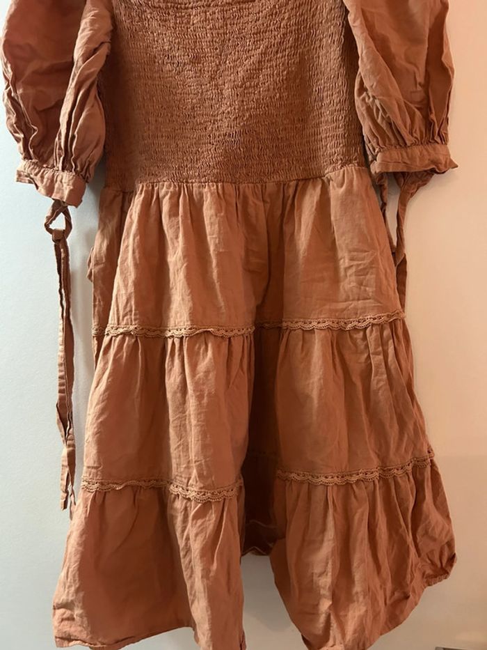 Robe orange foncé / camel taille M - photo numéro 4
