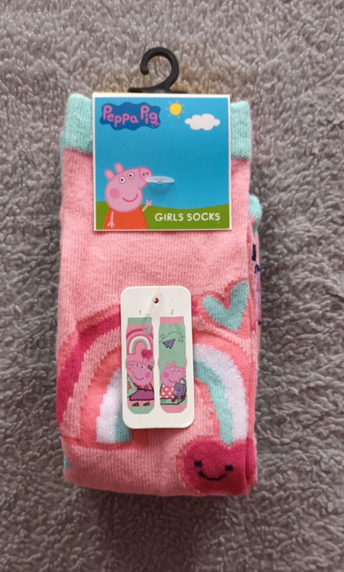 Lot de 2 paires de chaussettes peppa pig