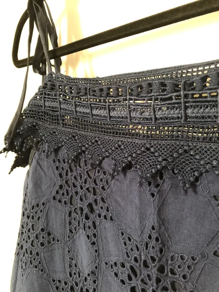 Robe en dentelle anglaise bleue marine Les Petites taille S - photo numéro 5