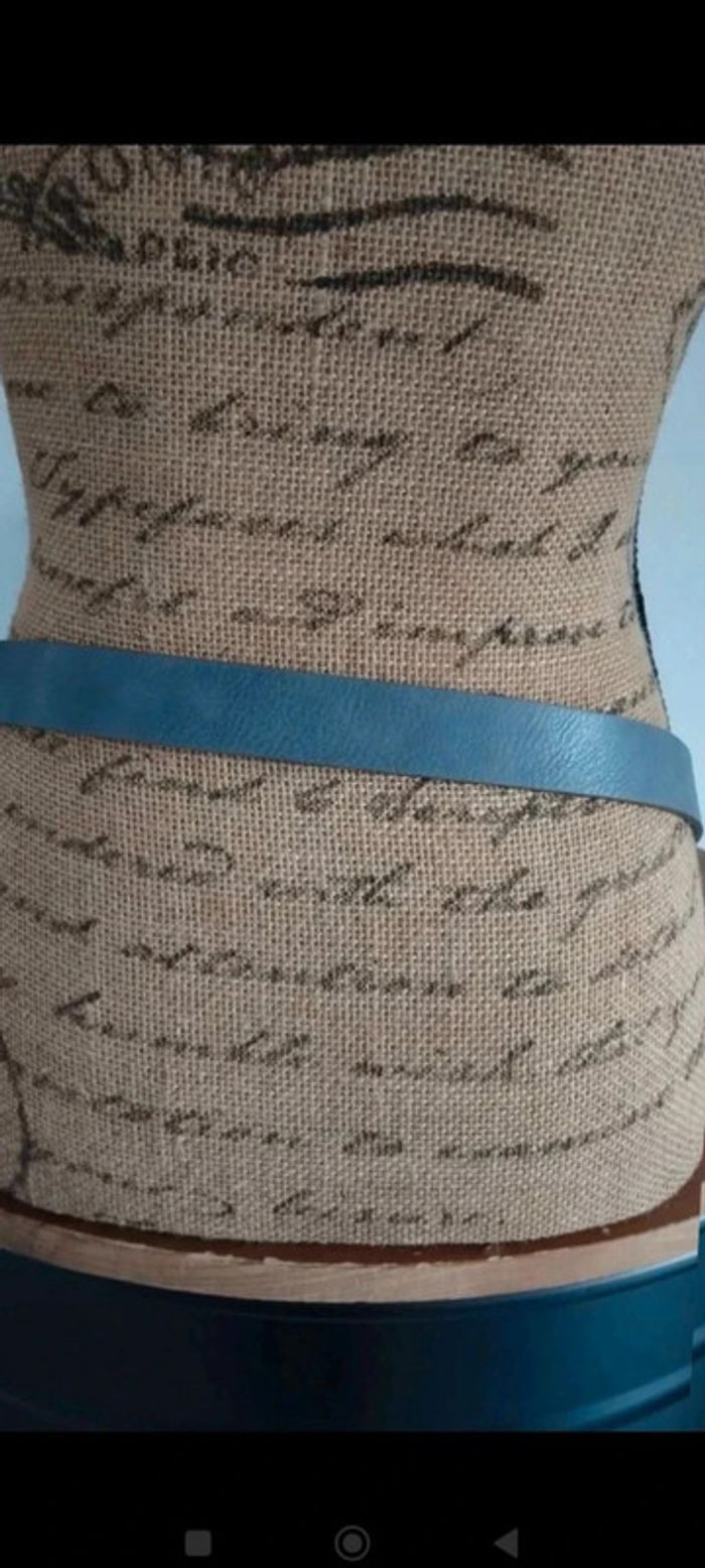 Ceinture grise boucle argenté 90 cm - photo numéro 6