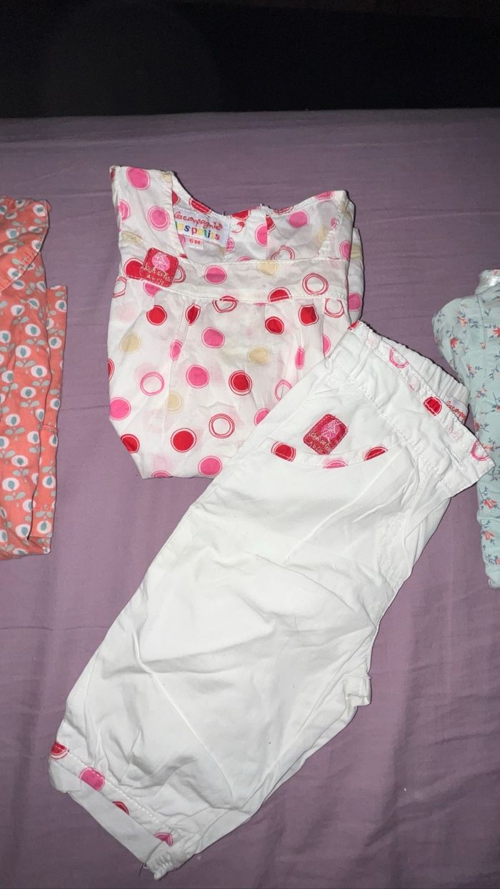 3 robes + short-pantalon d’été filles 6mois - photo numéro 3