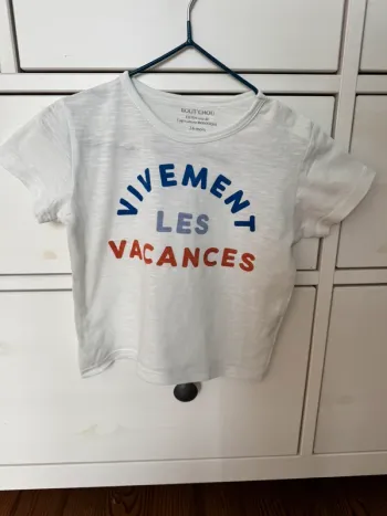 T-shirt blanc || Bout’chou || 24 mois