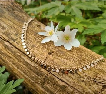 Collier à pampilles en plaqué or 18 carats cadeau femme
