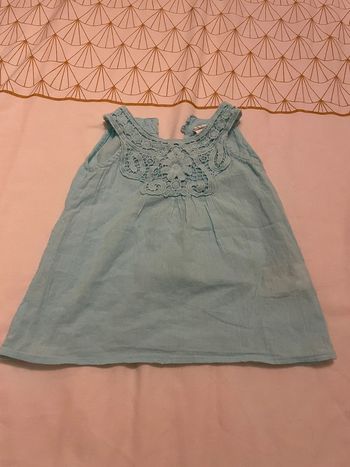 Blouse bleu 12/18 mois H&M