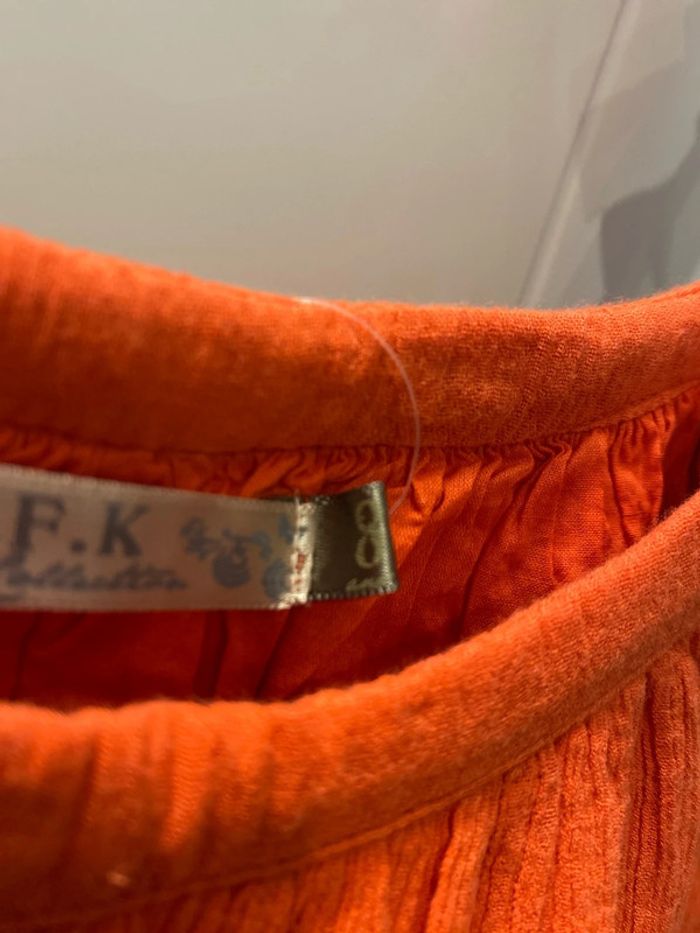 Robe orange a bretelle - photo numéro 3