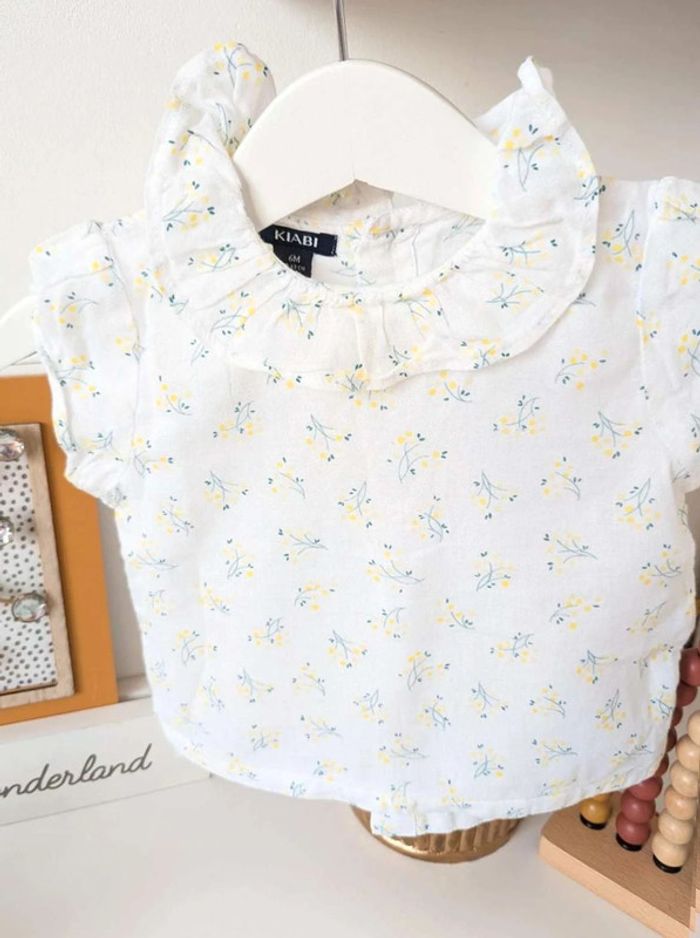 Ensemble blouse fleurie short - photo numéro 2