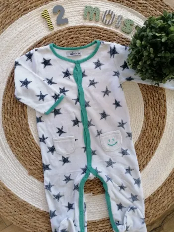 Pyjama velours une pièce - Gémo - 12 mois