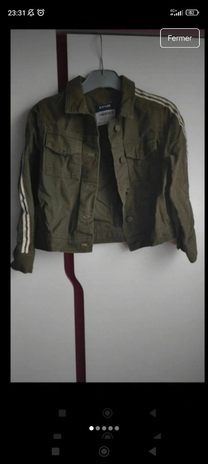 Veste en jean fille 4 ans