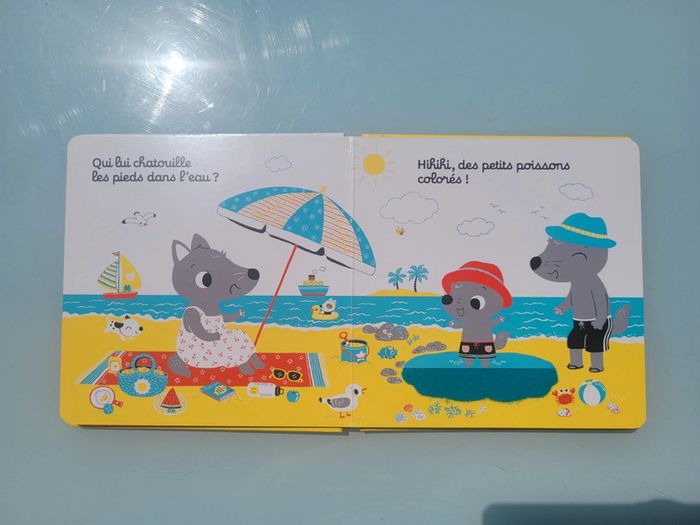 Bébé Loup à la mer 🏖 livre à caches feutrine - photo numéro 5