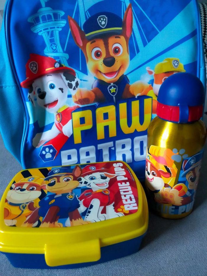 Pack rentrée Paw Patrol – Sac à dos + Boîte à goûter + Gourde - photo numéro 3