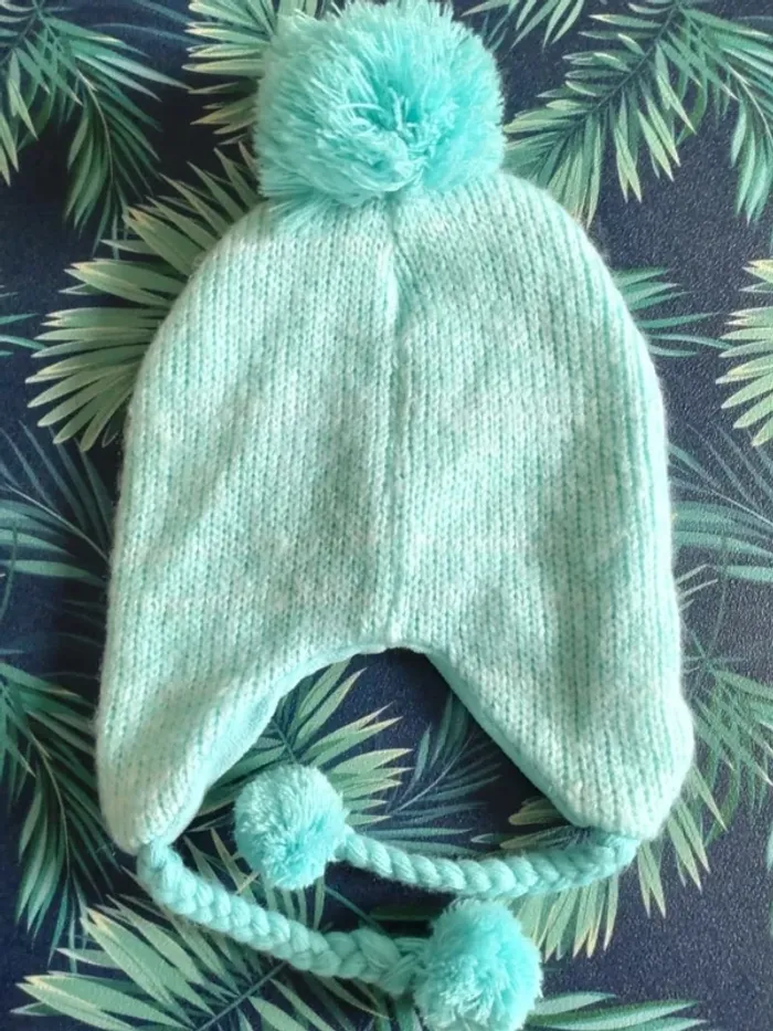 Bonnet fille pompon étoile et strass taille unique - photo numéro 4