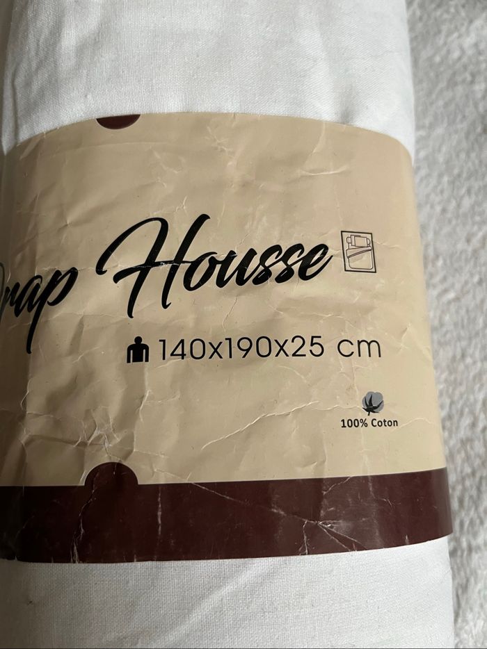 Drap housse blanc Neuf - photo numéro 3