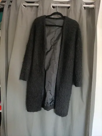 Veste peluche noire