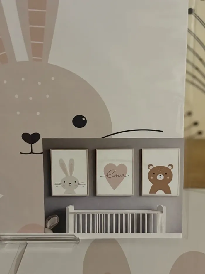 Affiches “Lapin & Ourson Love” pour chambre enfant - photo numéro 2