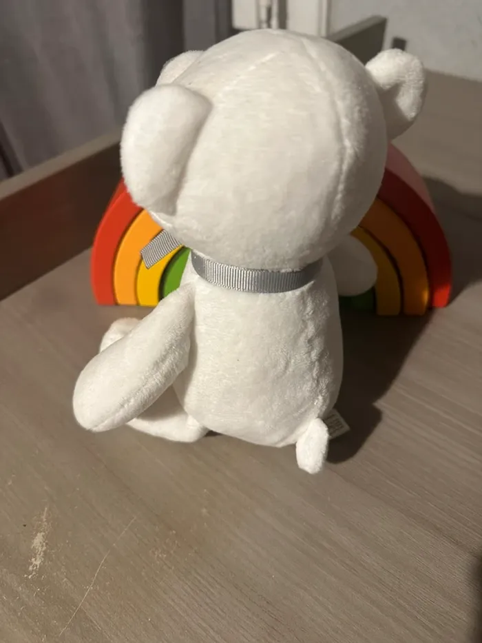 Doudou ours blanc gris OSITO - photo numéro 3