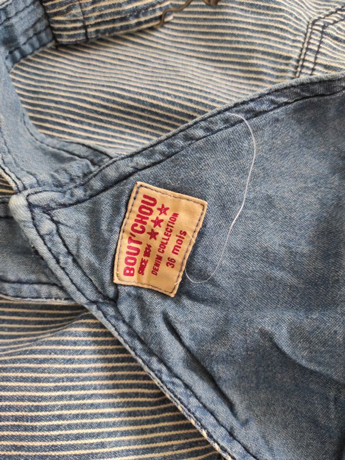 Salopette en jean bout chou 36 mois - photo numéro 3