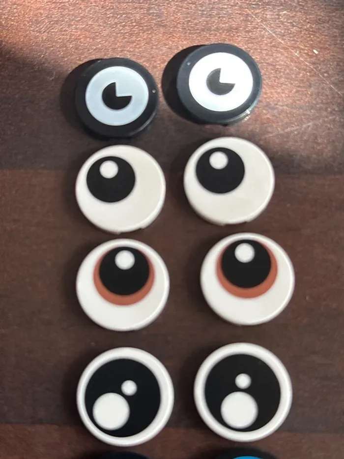 6 Paires d’yeux Lego round 2x2 ref 14769 - photo numéro 3