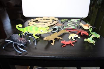 lot figurines reptiles/arachnides