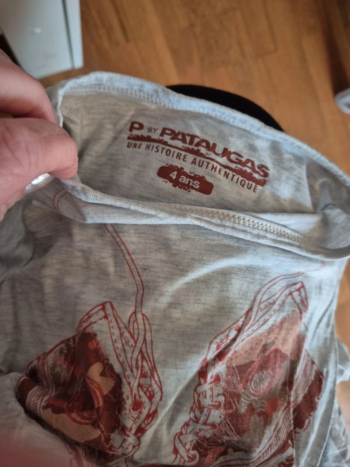 Pataugas tee-shirt gris chiné taille 4 ans - photo numéro 3