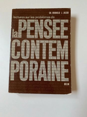 Livre Lecture sur les problèmes de la pensée contemporaine - Ch. Brunold J Jacob