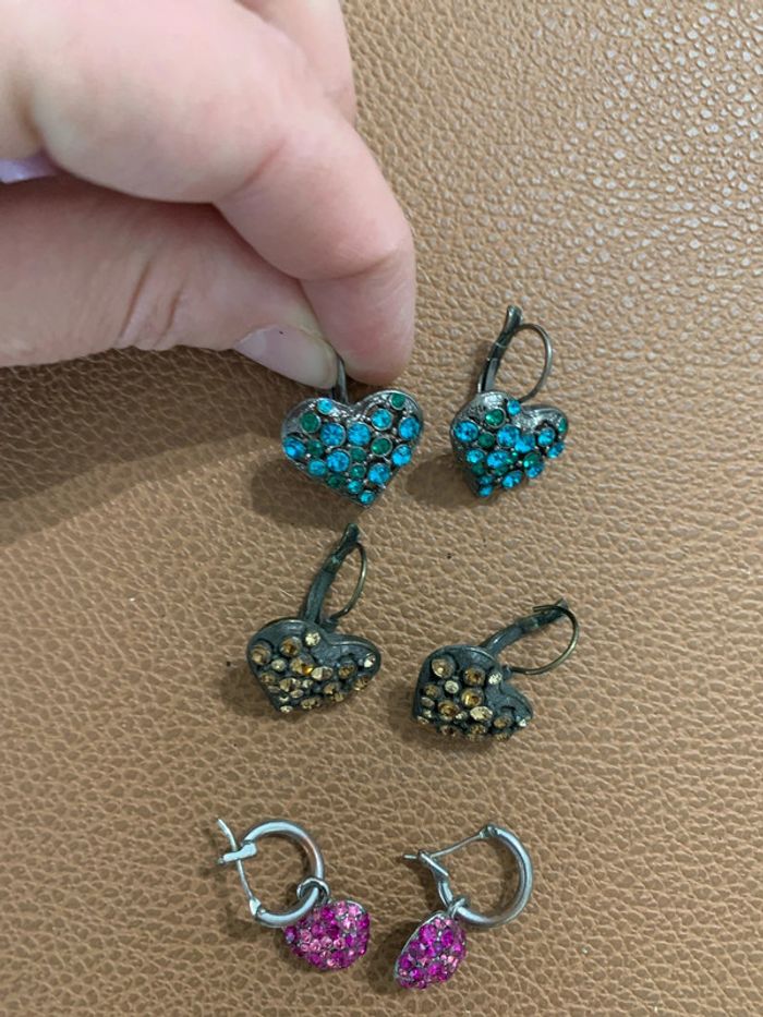 Lot 3 paires BO coeur - photo numéro 2