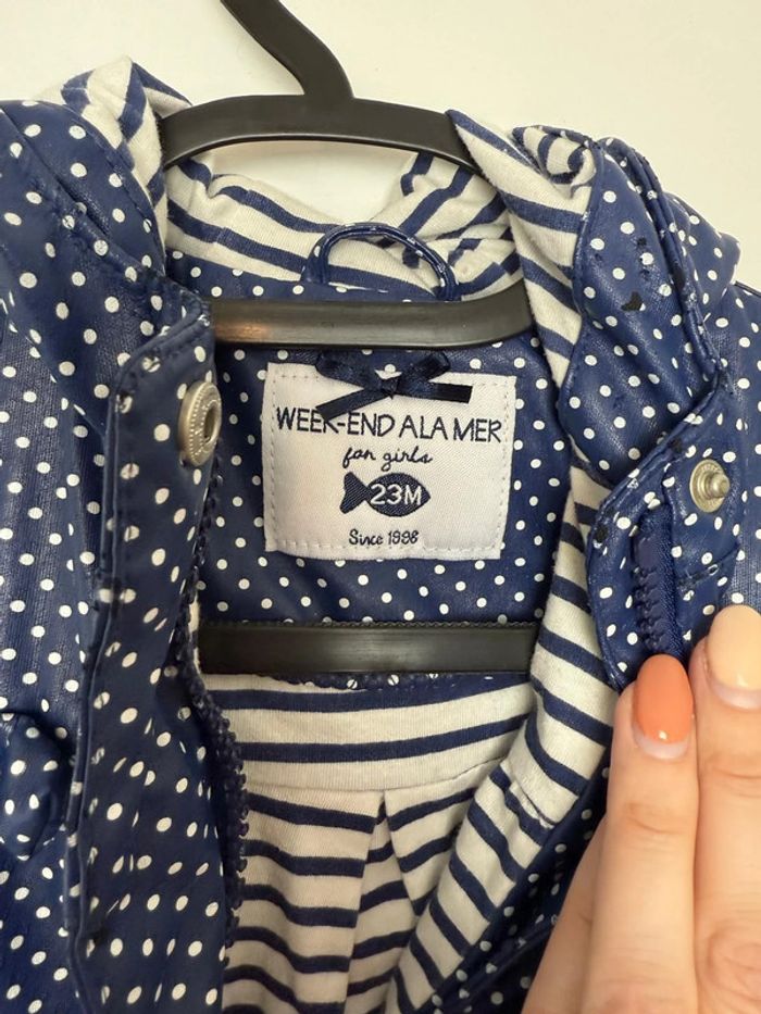 Veste Weekend à la mer imperméable taille 23 mois très bon état - photo numéro 2
