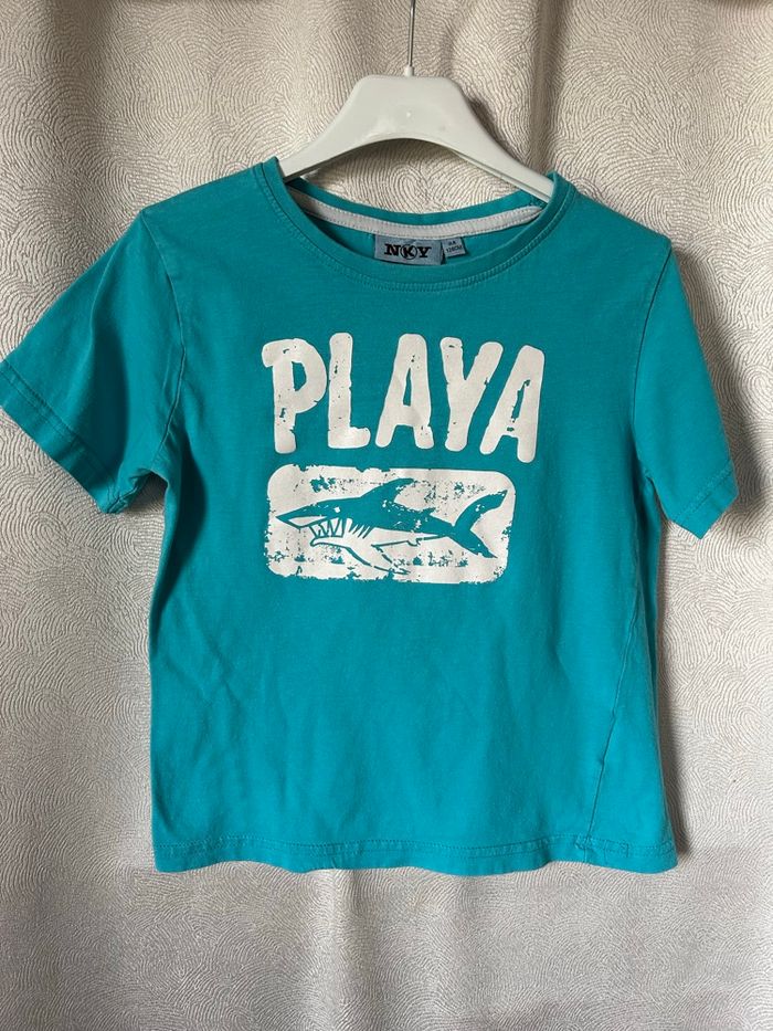 T-shirt playa requin turquoise 8 ans Kiabi - photo numéro 1