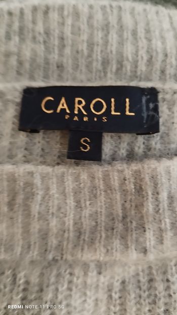 Pull col bateau gris perle