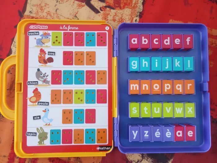 Malette apprentissage mots, orthographe, vocabulaire, lecture, jeu dès 5 ans, GS, Nathan, j'apprends à lire, lettres alphabet, écriture, boîte d'origine, idéal cadeau, offrir - photo numéro 4