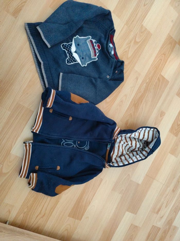 Lot pull gilet